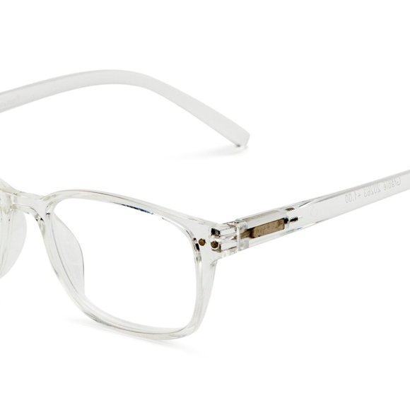 Clear Frame Wayfarer Readers 2.5 Strength NEW w/Case - Picture 8 of 11